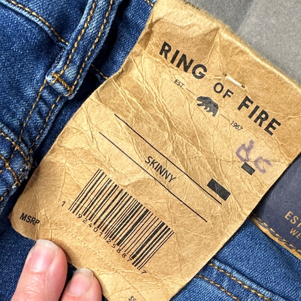 Ring of Fire Men's Denim Slim Jeans 33x30 - Picture 9 of 11